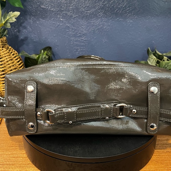 Coach Gray Patent Leather Satchel - Picture 12 of 15